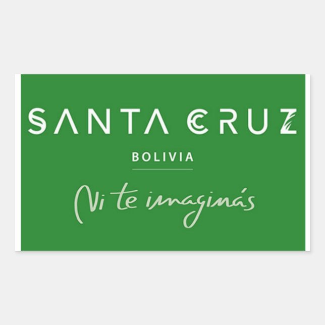 Adesivo Retangular Santa Cruz ni te imaginas (Frente)