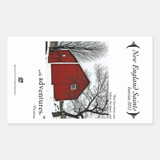 Adesivo Retangular Santos New England (Frente)