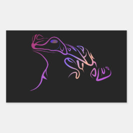 Adesivo Retangular Sapo estilizado