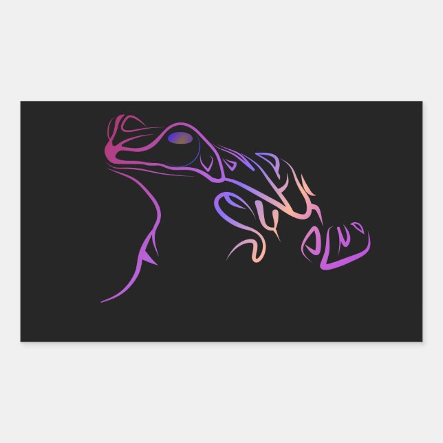 Adesivo Retangular Sapo estilizado (Frente)