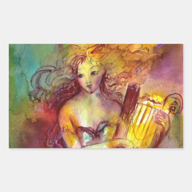 ADESIVO RETANGULAR SAPPHO, DANÇA, MÚSICA E POESIA (Frente)