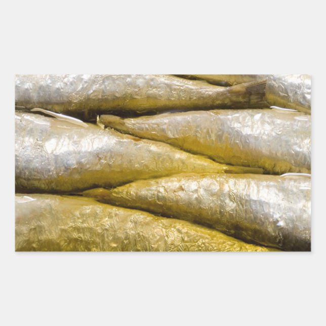 Adesivo Retangular Sardinhas enlatadas (Frente)