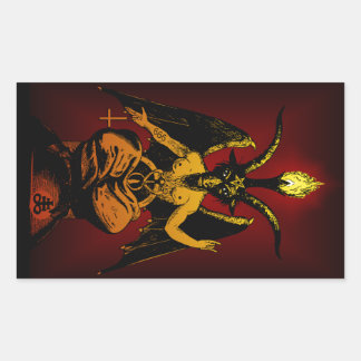 Adesivo Retangular Satanic Goat Sticker