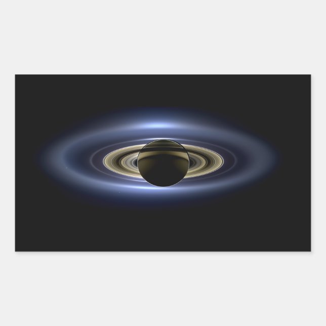 Adesivo Retangular Saturno Eclipsou o Sol a partir do Orbitador Cassi (Frente)