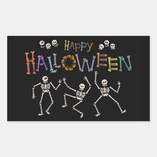 Adesivo Retangular Saudações de Halloween