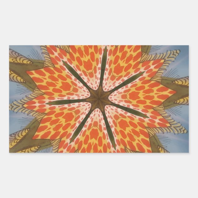Adesivo Retangular Savanna Star Bloom - Um Bold Animal Print (Frente)