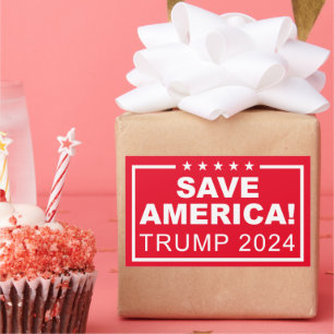 Adesivo Retangular Save America Trump 2024
