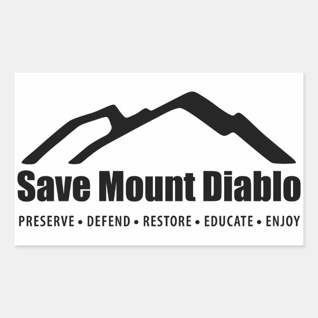 Adesivo Retangular Save Mount Diablo Sticker (Frente)