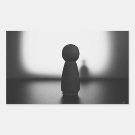 Adesivo Retangular Schaduw van een mentale toestand.