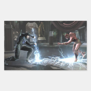 Adesivo Retangular Screenshot: Nightwing contra o flash