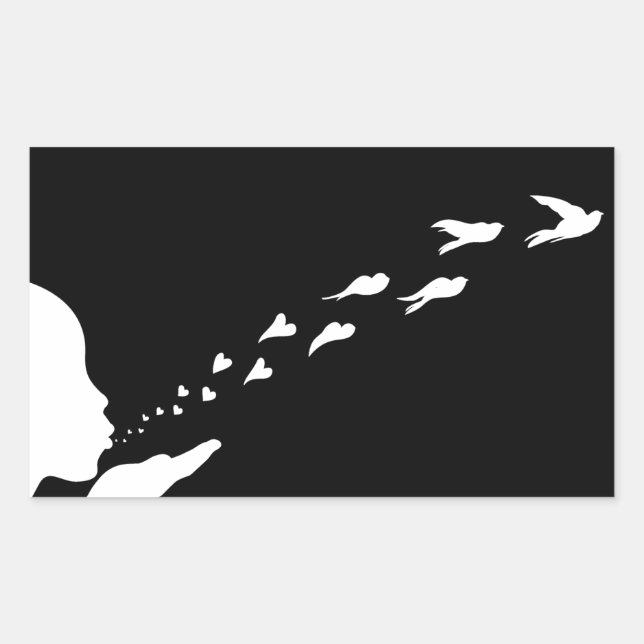 Adesivo Retangular Se você ama algo, ajuste-o livre (Frente)