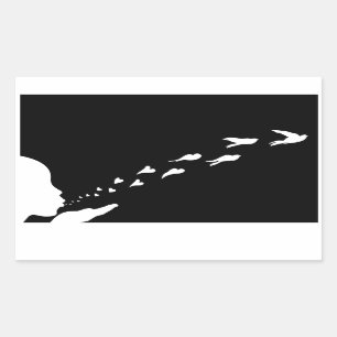 Adesivo Retangular Se você ama algo, ajuste-o livre