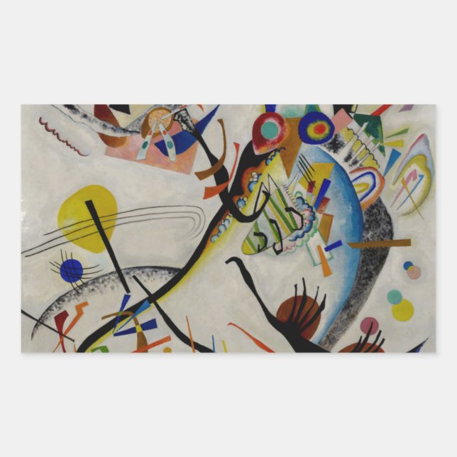 Adesivo Retangular Segmento Azul Kandinsky (Frente)