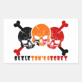 Adesivo Retangular Segredo de Skeleton