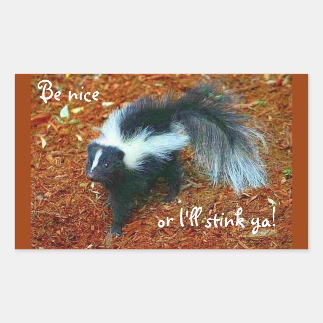 Adesivo Retangular Seja gentil ou eu vou cheirar você! (Frente)