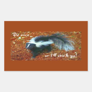 Adesivo Retangular Seja gentil ou eu vou cheirar você!