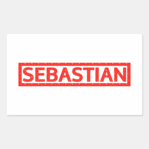 Adesivo Retangular Selo de Sebastian