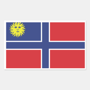 Adesivo Retangular selo excelente do muscogee - bandeira do muscogee