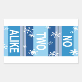 Adesivo Retangular Sem Dois Alike - Poster de Strike Flocos de Neve