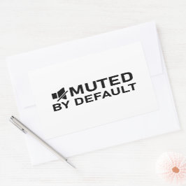 Adesivo Retangular Sem som pelo áudio de T-Shirt minimalista padrão V