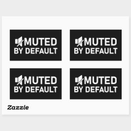 Adesivo Retangular Sem som por T-Shirt minimalista padrão - Áudio V2