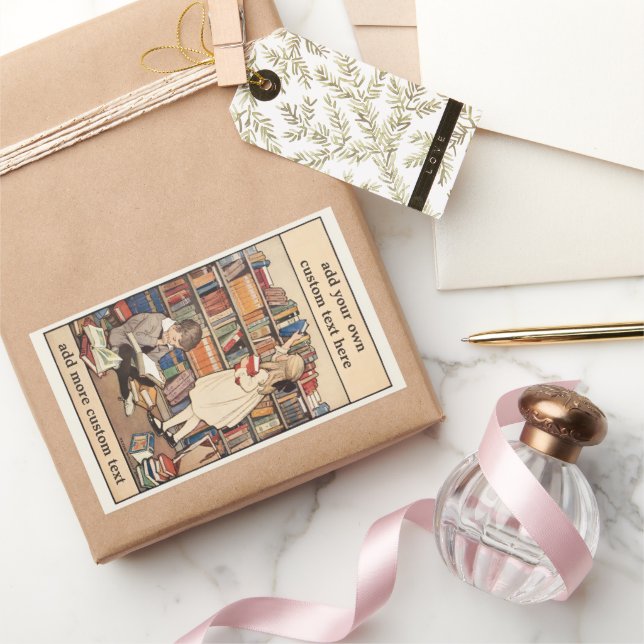 Adesivo Retangular Semana do Livro Infantil por Jessie Willcox Smith (Presentear)