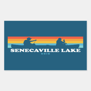 Adesivo Retangular Senecaville Lake Ohio Canoe