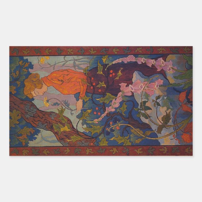 Adesivo Retangular Senhora com Luvas Foxgvas (Frente)