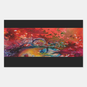 Adesivo Retangular Senhora do Lago Vermelha