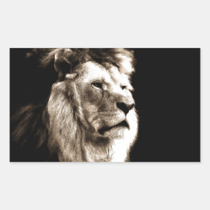Adesivo Retangular Sepia Lion