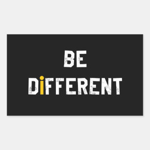 Adesivo Retangular Ser Diferente De Motivação