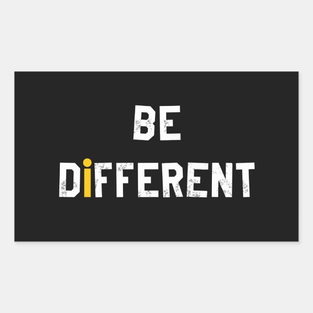 Adesivo Retangular Ser Diferente De Motivação (Frente)