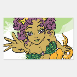 Adesivo Retangular Sereia
