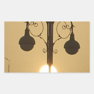 Adesivo Retangular Serene Victorian Street Lamp Sunset Sky