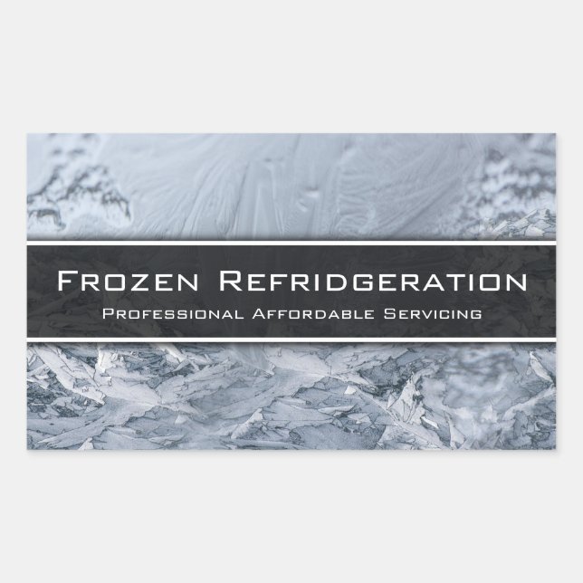 Adesivo Retangular Serviço de resfriamento profissional - Cartão de v (Frente)