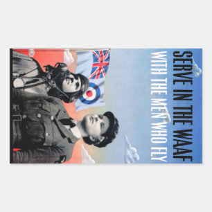 Adesivo Retangular Servir no WAAF ~ Com os Homens que Voam