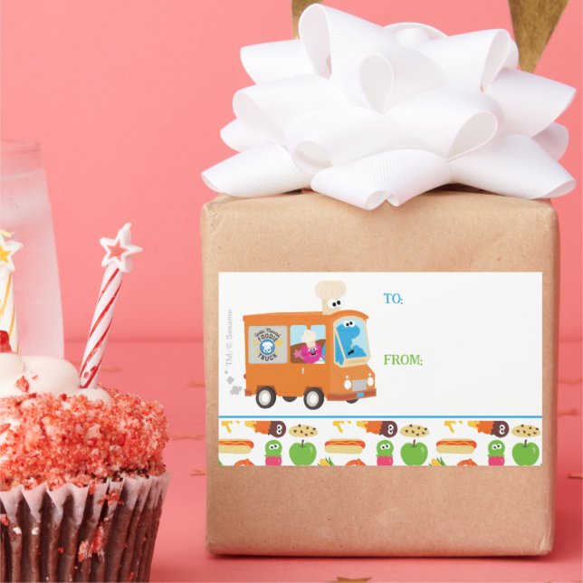 Adesivo Retangular Sesame Street Cookie Monster Foodie Truck (Festa)