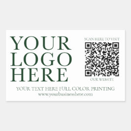 Adesivo Retangular Seu logotipo Imagem para empresa Empresa Empresa E
