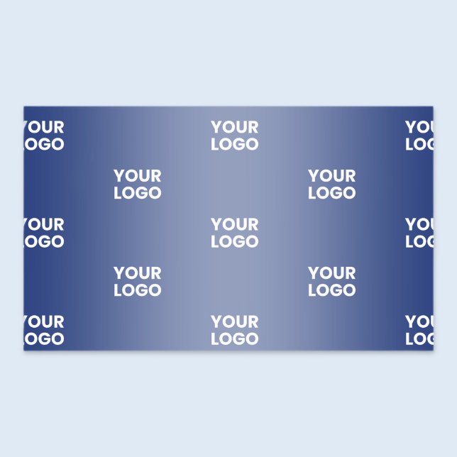 Adesivo Retangular Seu Logotipo Simples Logotipo Repetitivo Gradiente (Criador carregado)