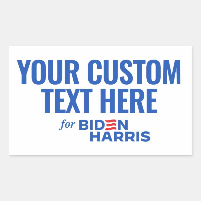 Adesivo Retangular Seu texto personalizado aqui para Biden Harris 202 (Frente)