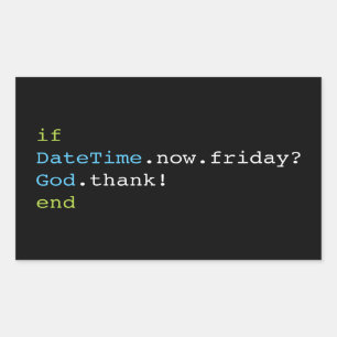 Adesivo Retangular Sexta-feira