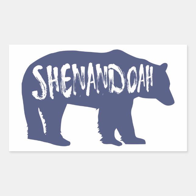 Adesivo Retangular Shenandoah National Park Bear (Frente)