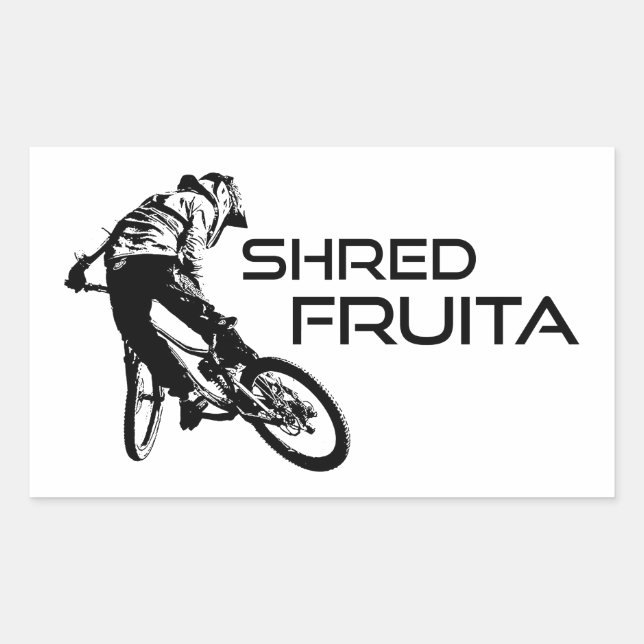 Adesivo Retangular Shred Fruita Colorado Mountain Biking (Frente)