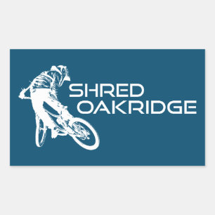 Adesivo Retangular Shred Oakridge Oregon Mountain Biking