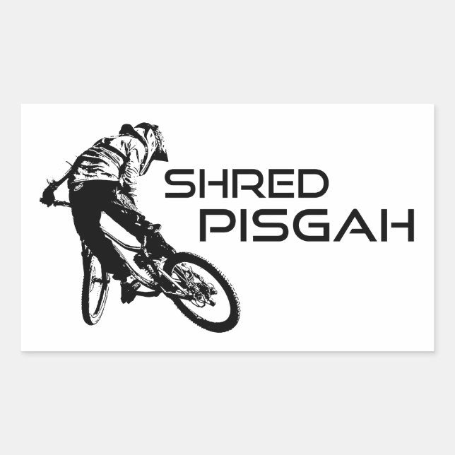 Adesivo Retangular Shred Pisgah North Carolina (Frente)