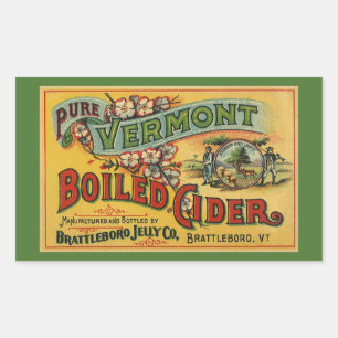 Adesivo Retangular Sidra Fermentada Brattleboro Jelly Vermont