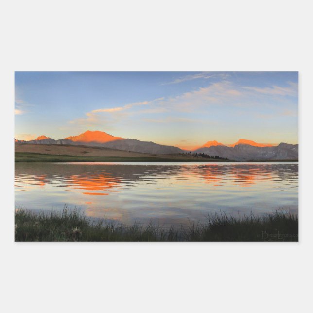 Adesivo Retangular Sierra Crest Sunset - Trilha de John Muir (Frente)
