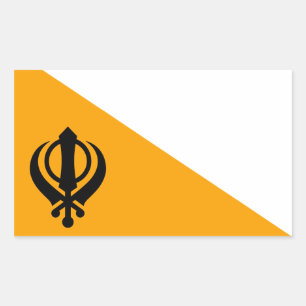 Adesivo Retangular Sikhism santamente Nishan Sahib da bandeira do