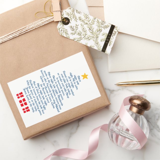 Adesivo Retangular Silent Night (Presentear)