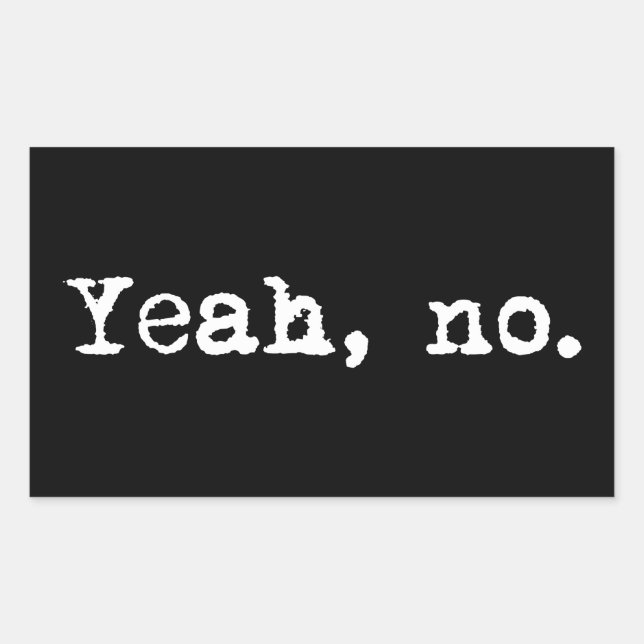 Adesivo Retangular Sim, Não (Frente)